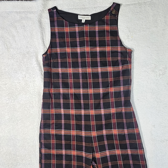Pamela Love x RTR Old School Plaid Multi Color Overalls Jumpsuit Size 10 - Picture 6 of 15